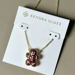 Kendra Scott Gold Christmas Gingerbread Man Necklace
